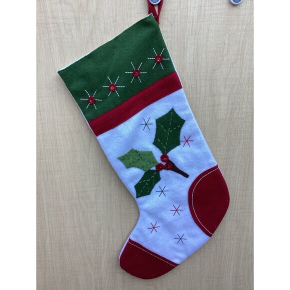 Park Designs Sarah Frederking Christmas Greenery Christmas Stocking Mistletoe - Picture 1 of 6